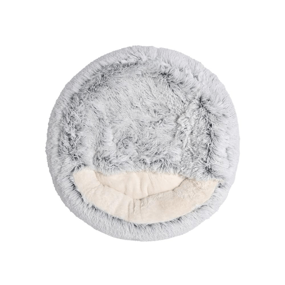 Charlie's Snookie Hooded Pet Bed Faux Fur (Arctic White)