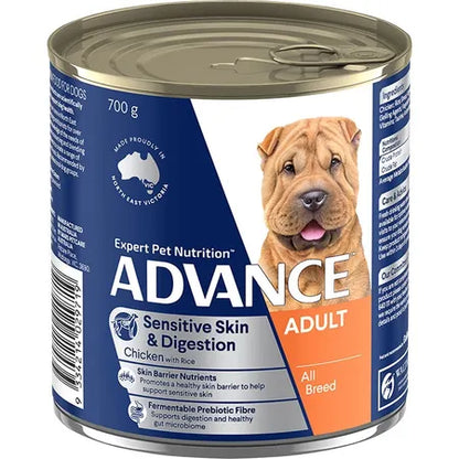 Advance Wet Food Tins Adult Dog Sensitive Skin & Digestion