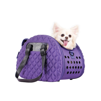 Diamond Deluxe Pet Carrier - Purple by Ibiyaya