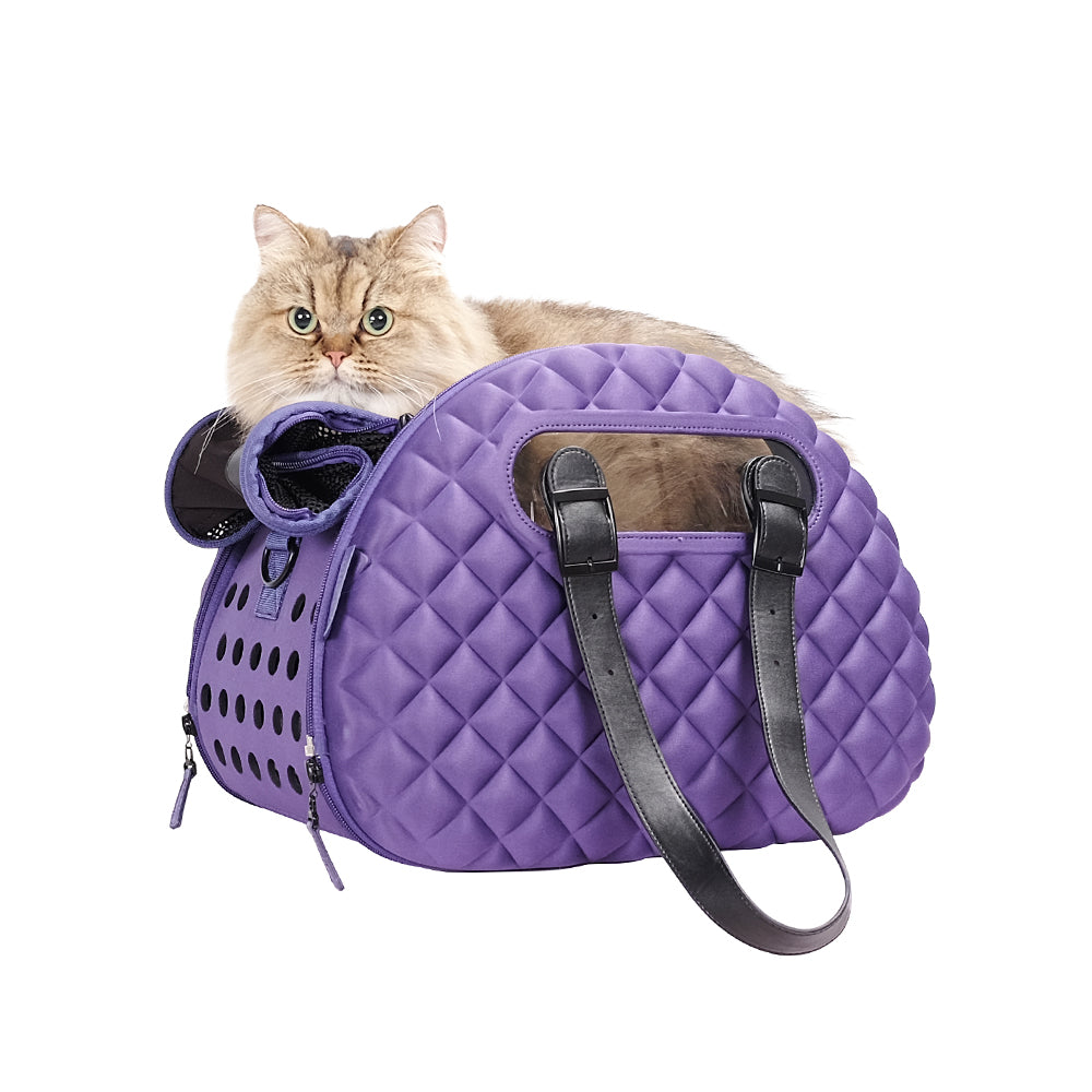 Diamond Deluxe Pet Carrier - Purple by Ibiyaya