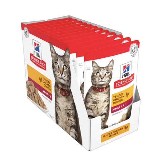 Hill's Science Diet Pouches Adult Cat (1-6) Tender Chicken Dinner (12 x 85g)