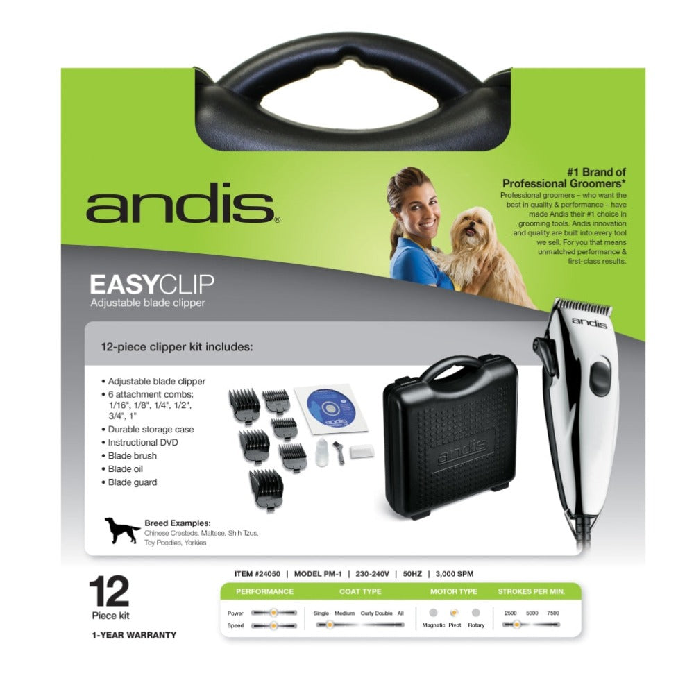 Andis Clipper EasyClip Light Duty 12-Piece Kit (Chrome)