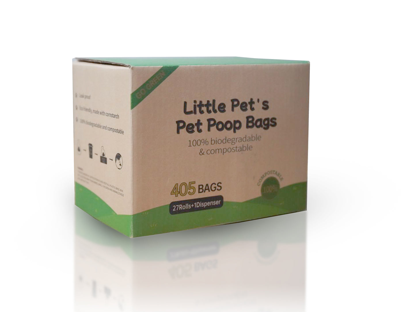 Little Pet World's Dog Home Compostable Biodegradable Poop Bag (27 Rolls Unscented)