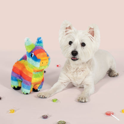 Fringe Studio Rainbow Pinata Party Squeaker Dog Toy