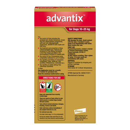 Advantix Dog 10-25kg 6's