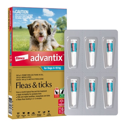 Advantix Dog 4-10kg 6's