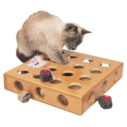 Smartcat Peek-And-Prize Large Toy Box Wooden Cat Toy