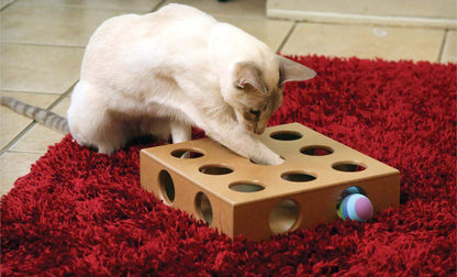 SmartCat Original Peek-And-Play Interactive Cat Toy Box With Bonus Toys