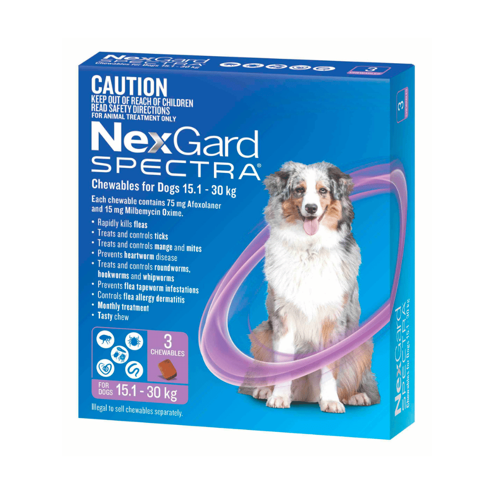 Nexgard Spectra Chews Large Dogs 15.1-30kg (Purple)