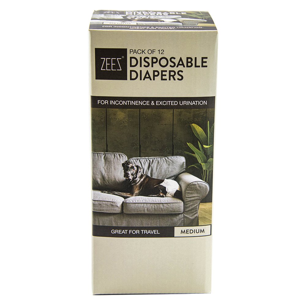 ZeeZ Disposable Dog Diapers (12 Pack)