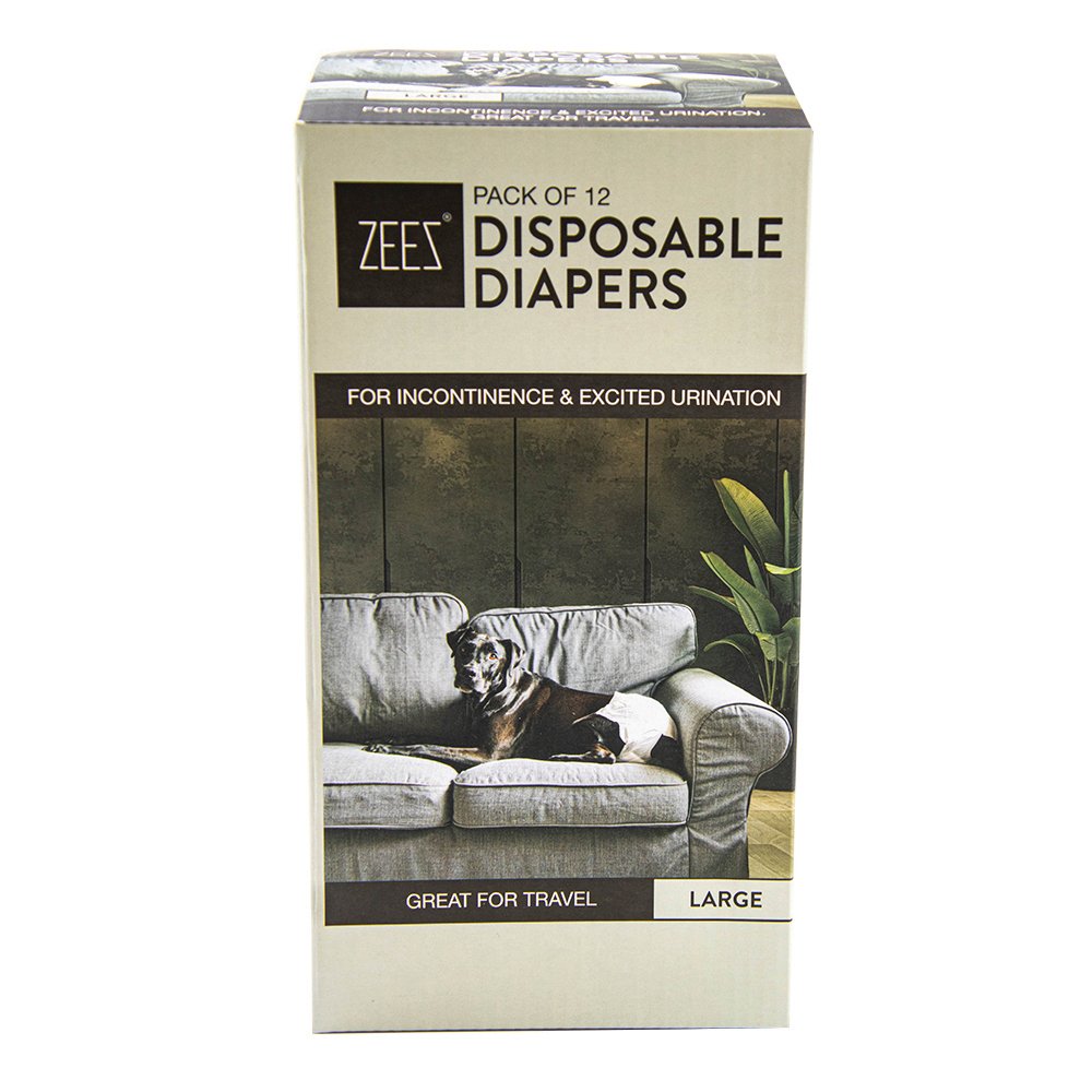 ZeeZ Disposable Dog Diapers (12 Pack)