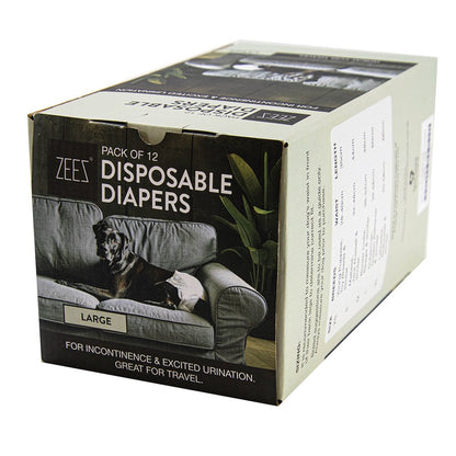 ZeeZ Disposable Dog Diapers (12 Pack)