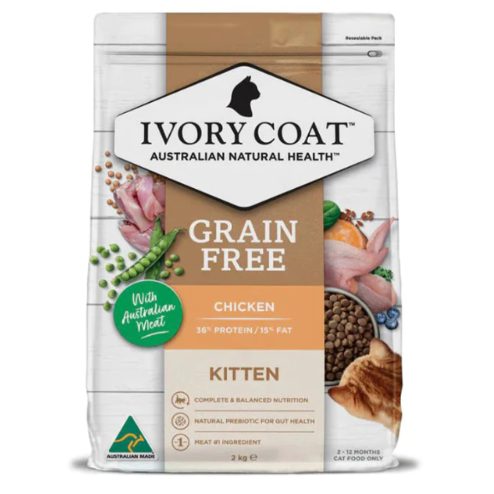 Ivory Coat Grain Free Chicken Kitten Dry Food 2kg