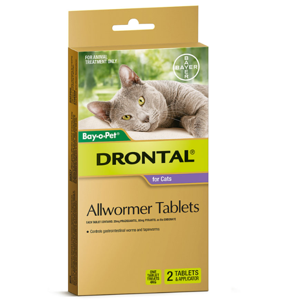 Drontal Allwormer Tablets for Small Cats and Kittens up to 4kg Purple