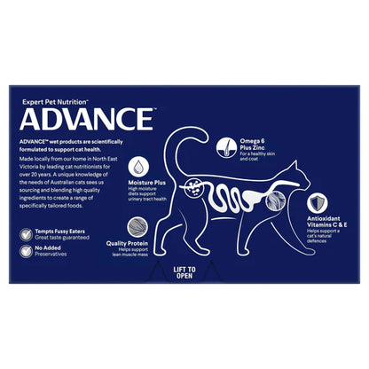 Advance Wet Food Tray Adult Cat Chicken & Liver Medley (7 x 85g)