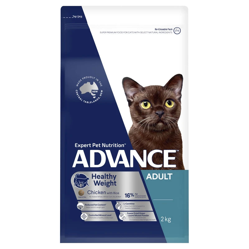 Advance Adult Cat Healthy Weight Chicken with Rice (2kg)