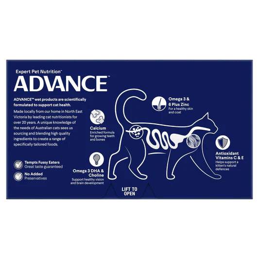 Advance Wet Food Tray Kitten Chicken & Salmon Medley (7 x 85g)