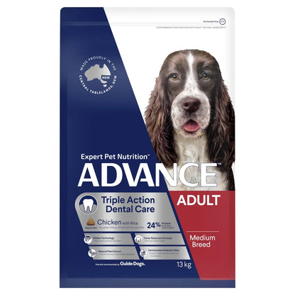 Advance Adult Dog Medium Breed Triple Action Dental Care (13kg)