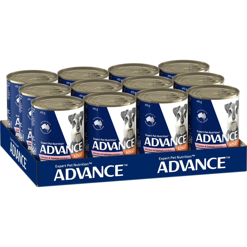 Advance Wet Food Tins Adult Dog Chicken & Salmon with Rice