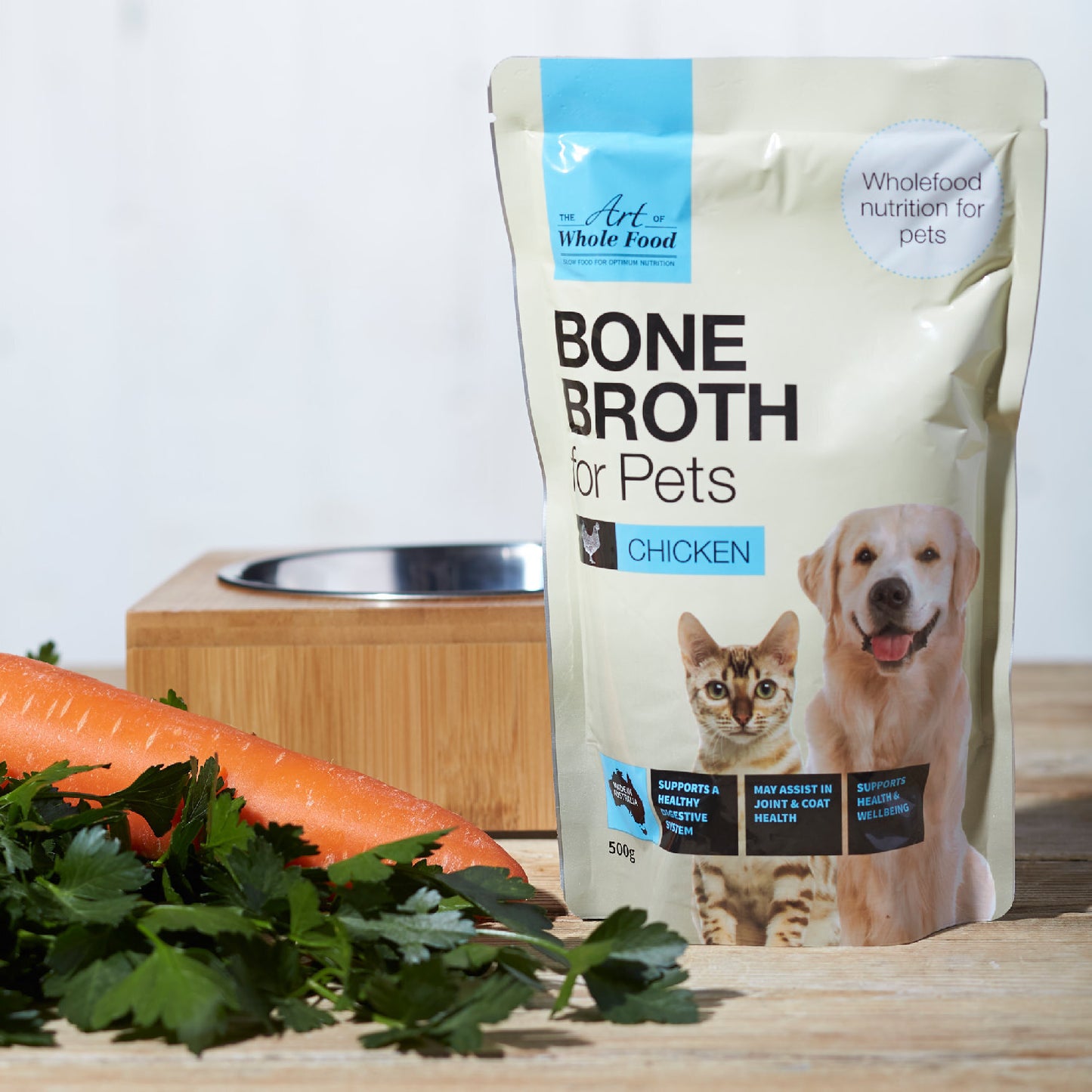 Art Of Whole Food Chicken Bone Broth For Pets 500G - Carton of 8