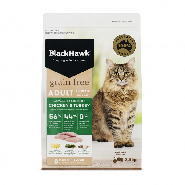 Black Hawk Adult Cat GRAIN FREE Chicken & Turkey