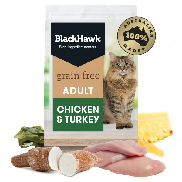 Black Hawk Adult Cat GRAIN FREE Chicken & Turkey