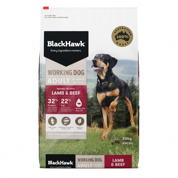 Black Hawk Working Dog Lamb & Beef (20kg)