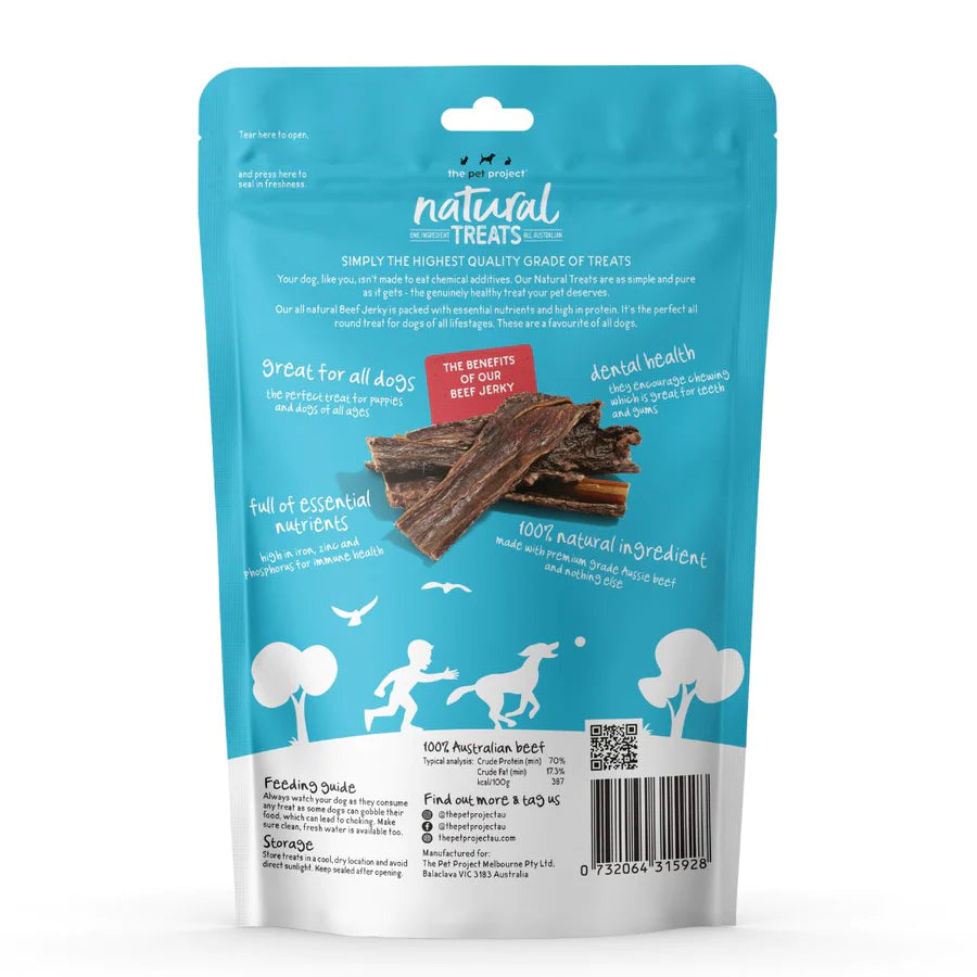 The Pet Project Natural Treats Beef Jerky (100g)