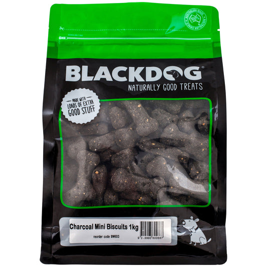 Black Dog Oven Baked Mini Biscuits Charcoal (1kg)