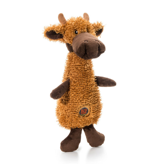 Charming Pet Scruffles Textured Squeaker Dog Toy - Moose - Large