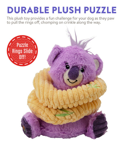 Charming Pet Ringamals Plush Puzzle Dog Toy - Koala