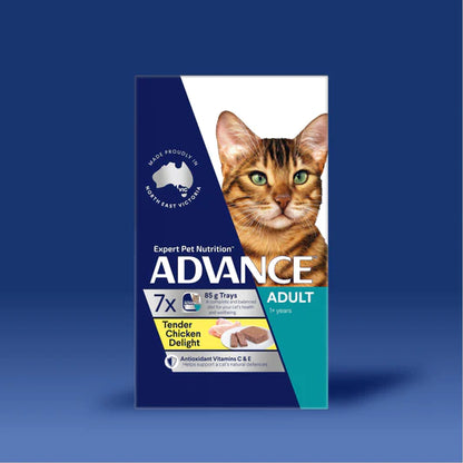 Advance Wet Food Tray Adult Cat Tender Chicken Delight (7 x 85g)