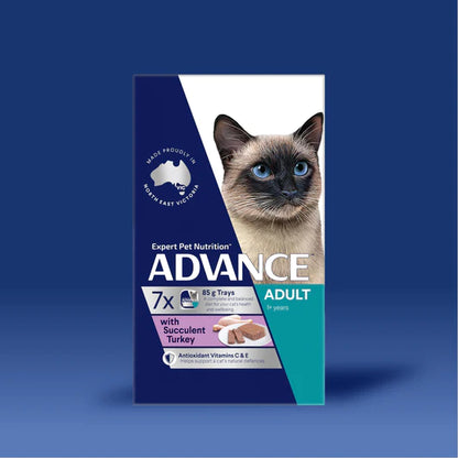 Advance Wet Food Tray Adult Cat Succulent Turkey (7 x 85g)