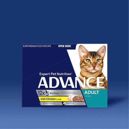 Advance Pouches Adult Cat Chicken in Jelly (12 x 85g)