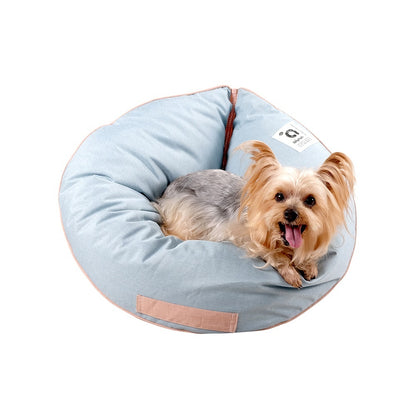 Ibiyaya Snuggler Super Comfortable Nook Pet Bed - Dusty Blue