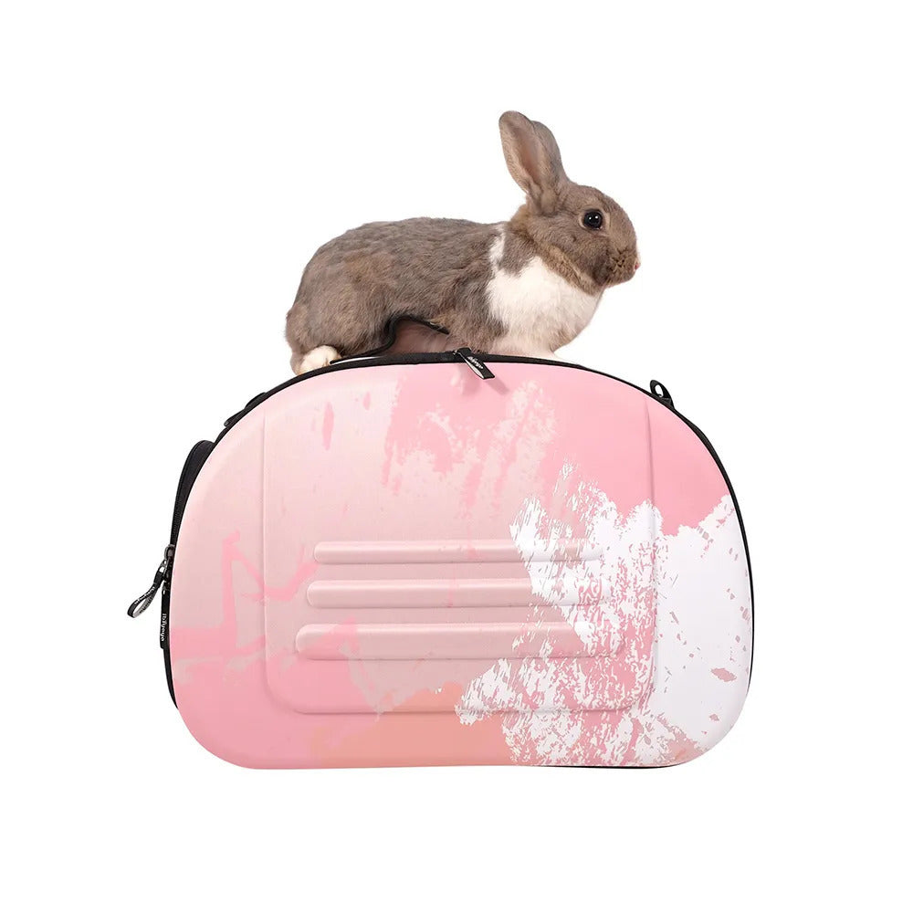 Ibiyaya Collapsible Travelling Pet Carrier for Cats & Dogs (Pink Sunset)