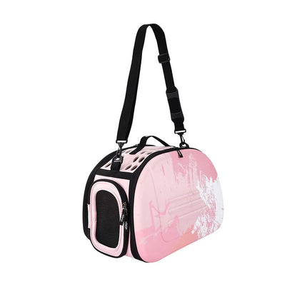 Ibiyaya Collapsible Travelling Pet Carrier for Cats & Dogs (Pink Sunset)