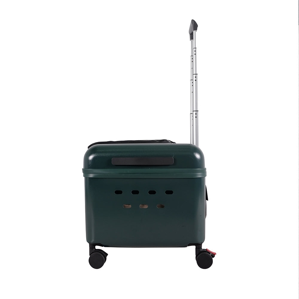 Ibiyaya Lavada Pet Transport Hard Safety Carrier Trolley on Wheels