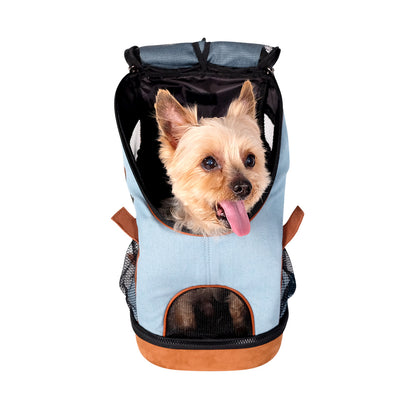 Denim Fun Lightweight Pet Backpack by Ibiyaya - New & Improved