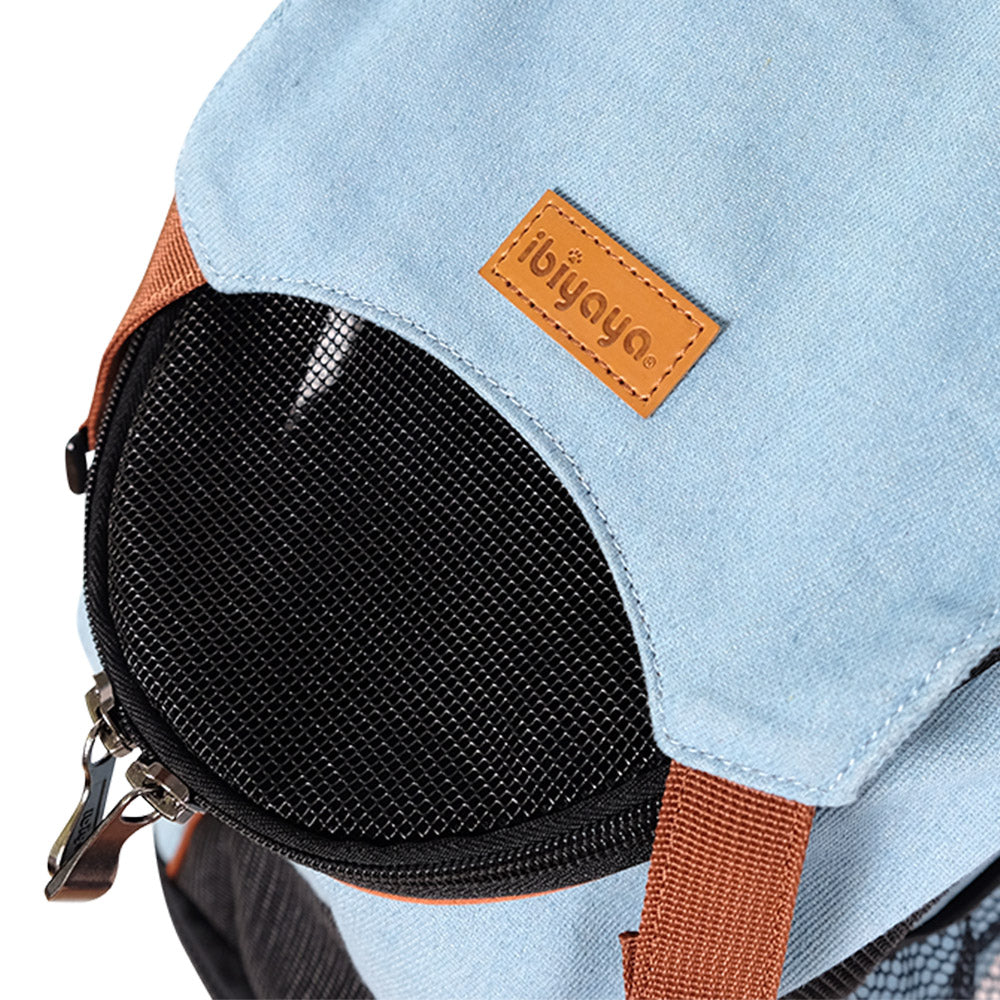 Denim Fun Lightweight Pet Backpack by Ibiyaya - New & Improved