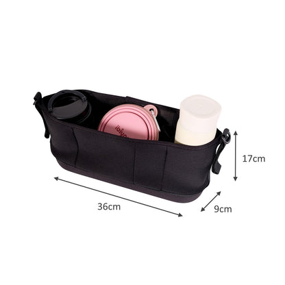 Ibiyaya Pet Pram Organiser Stroller Pouch - Black