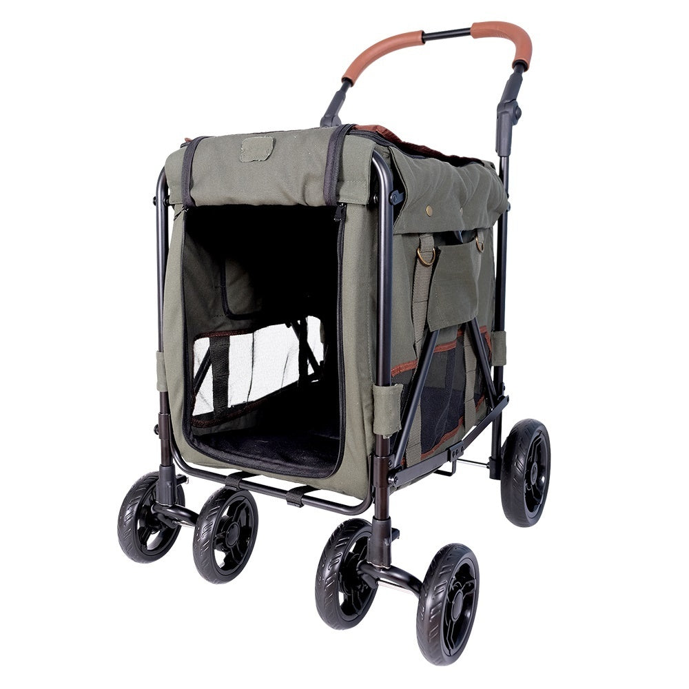 Ibiyaya Gentle Giant Dual Entry Pet Wagon for Dogs up to 25kg - Army Green