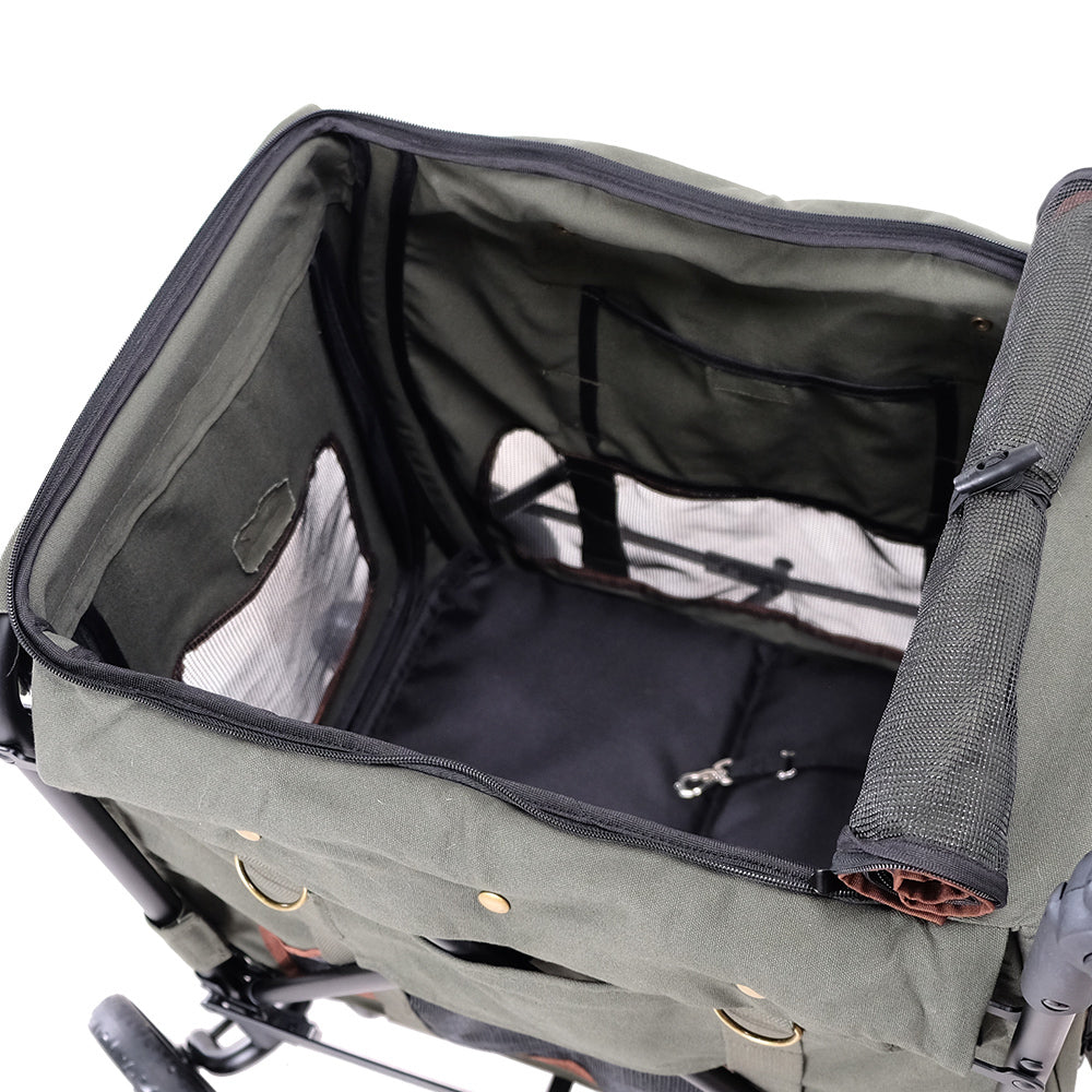 Ibiyaya Gentle Giant Dual Entry Pet Wagon for Dogs up to 25kg - Army Green