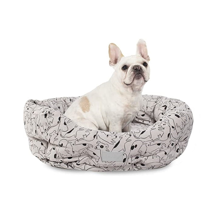 Fringe Studio Nosey Dog Spot Round Medium Cuddler Dog Bed