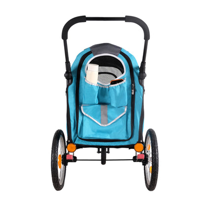 Ibiyaya Happy Pet Trailer/Jogger 2.0 with Bicycle Attachment 2.0 - Blue