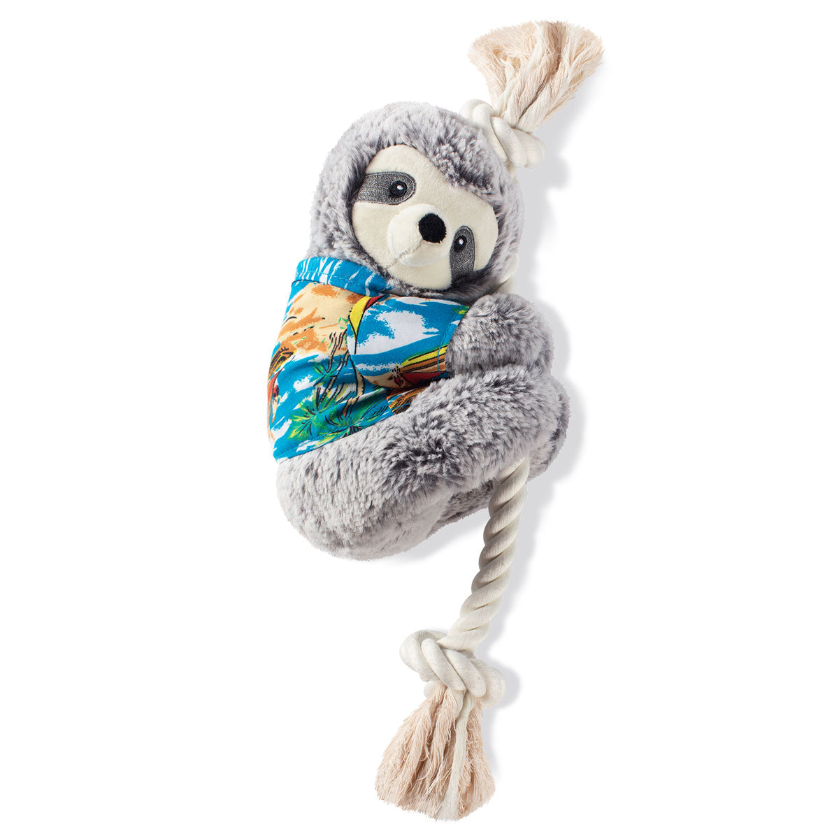 Fringe Studio Slown' Down For Summer Sloth on a Rope Dog Toy