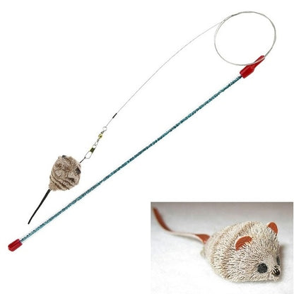 Da Bird Cat Catcher Cat Teaser - Wand with Replaceable Mouse on a Wire