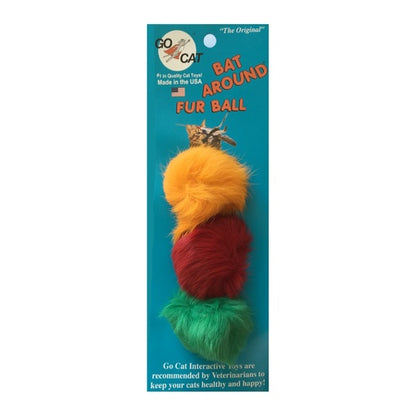 Go Cat Bat Arounds Fluffy Cat Toy in Assorted Colours - Pack of 24