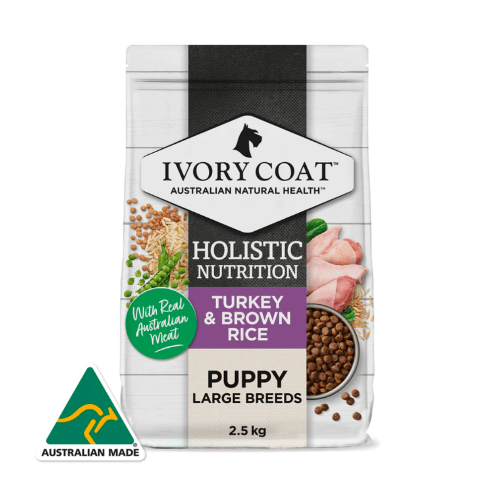 Ivory Coat Turkey & Brown Rice Large Breed Puppy Dry Dog Food - Little Pet World