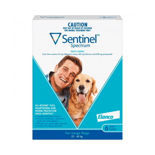 Sentinel Spectrum For Dogs 22 - 45kg (Blue) - Little Pet World